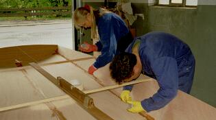 {Heften mit Glastape}