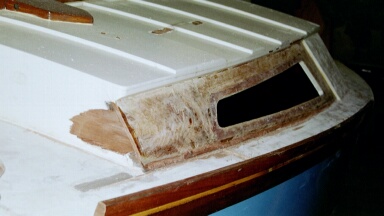 die Aufbauseiten geschliffen